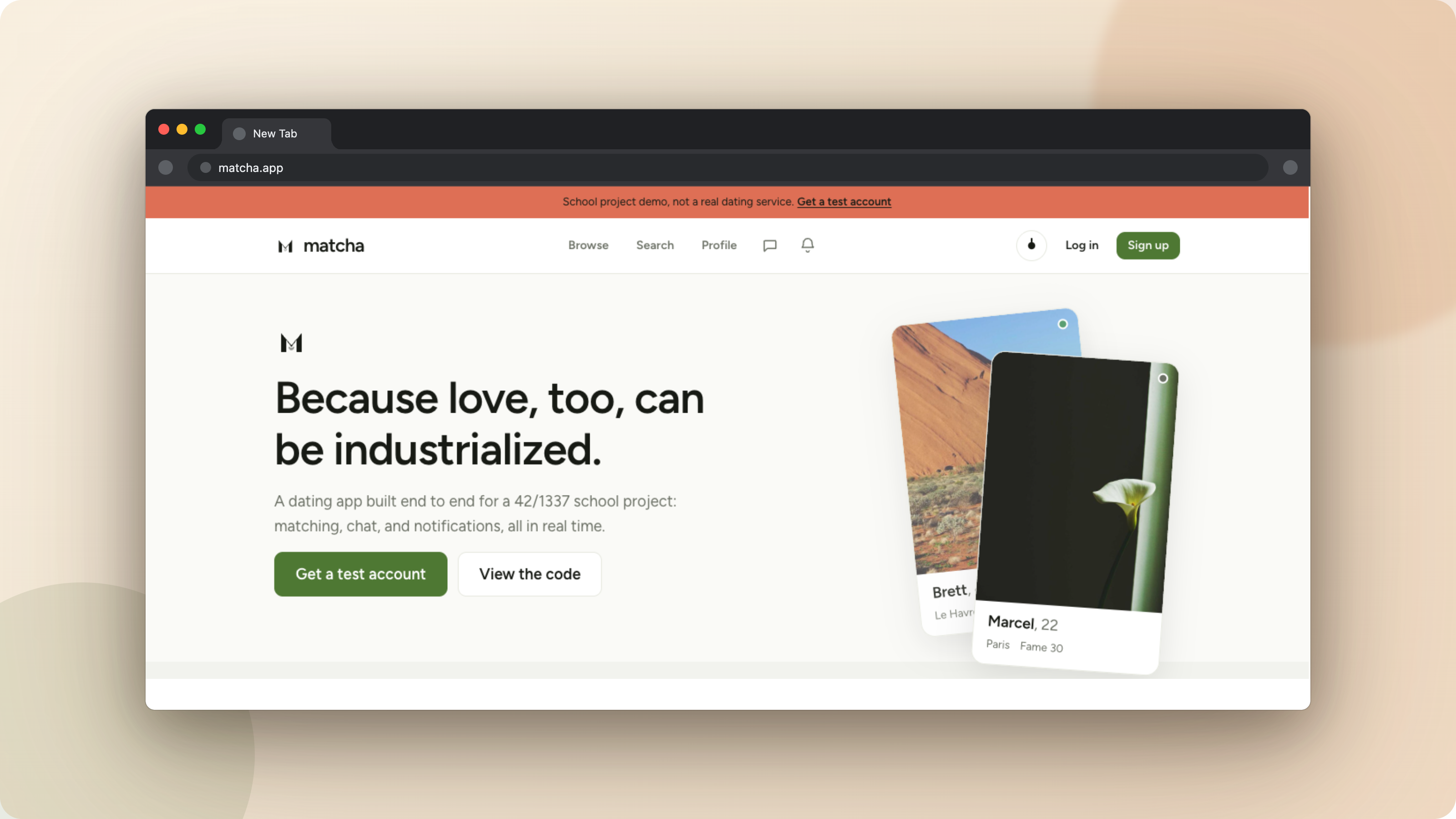 Matcha screenshot